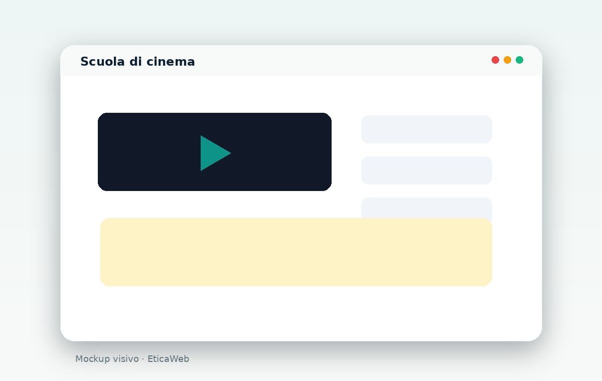 Website für eine Filmschule